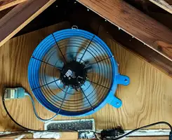 attic fan services with installed attic ventilation fan system in Toledo, OH